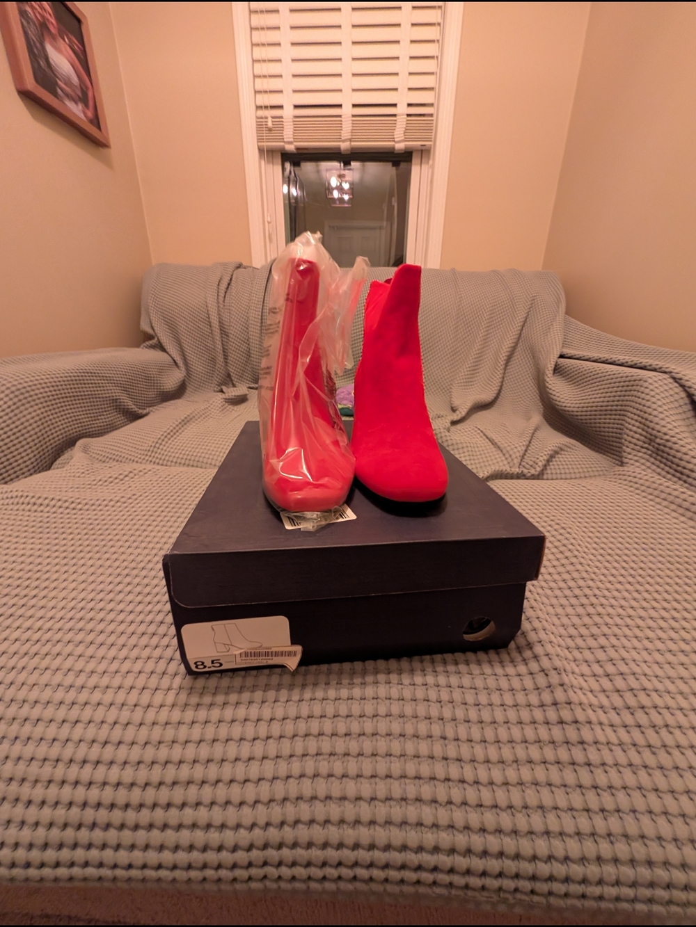 Brand New GAP Red Suede Ankle Booties